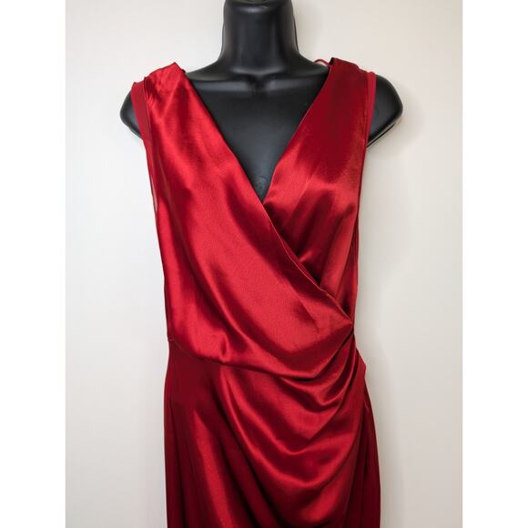 REISS Lucine Draped Cocktail Dress Red Valentine's Size S? See Measurements - Picture 5 of 16